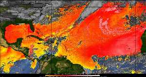Météo tropicale : Air sec et densité de poussière dans l'air.