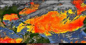 Météo tropicale : Air sec et densité de poussière dans l'air.