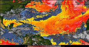 Météo tropicale : Air sec et densité de poussière dans l'air.