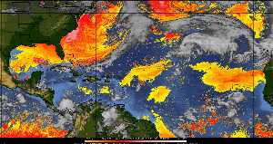 Météo tropicale : Air sec et densité de poussière dans l'air.
