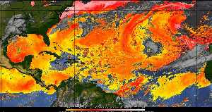 Météo tropicale : Air sec et densité de poussière dans l'air.