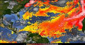 Météo tropicale : Air sec et densité de poussière dans l'air.
