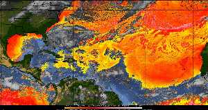 Météo tropicale : Air sec et densité de poussière dans l'air.