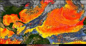 Météo tropicale : Air sec et densité de poussière dans l'air.