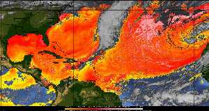 Météo tropicale : Air sec et densité de poussière dans l'air.