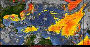 Météo tropicale : Air sec et densité de poussière dans l'air.