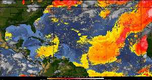 Météo tropicale : Air sec et densité de poussière dans l'air.