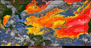 Météo tropicale : Air sec et densité de poussière dans l'air.