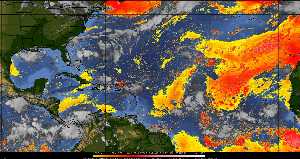 Météo tropicale : Air sec et densité de poussière dans l'air.