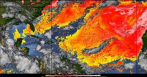 Météo tropicale : Air sec et densité de poussière dans l'air.