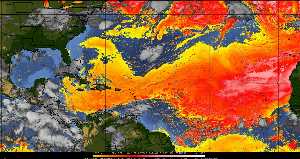 Météo tropicale : Air sec et densité de poussière dans l'air.