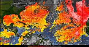 Météo tropicale : Air sec et densité de poussière dans l'air.