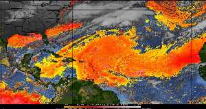 Météo tropicale : Air sec et densité de poussière dans l'air.