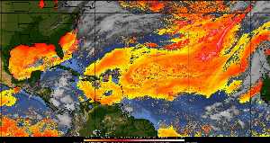 Météo tropicale : Air sec et densité de poussière dans l'air.