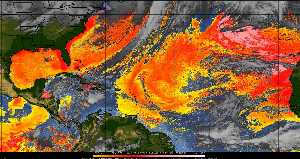 Météo tropicale : Air sec et densité de poussière dans l'air.