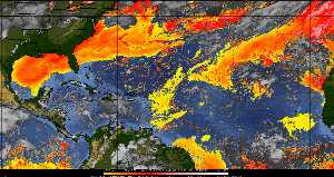 Météo tropicale : Air sec et densité de poussière dans l'air.