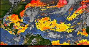 Météo tropicale : Air sec et densité de poussière dans l'air.