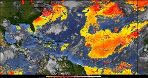 Météo tropicale : Air sec et densité de poussière dans l'air.