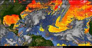Météo tropicale : Air sec et densité de poussière dans l'air.