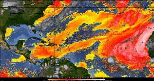 Météo tropicale : Air sec et densité de poussière dans l'air.