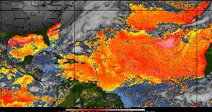 Météo tropicale : Air sec et densité de poussière dans l'air.