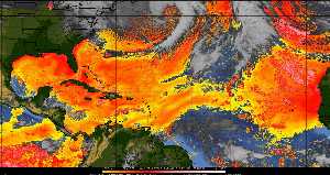 Météo tropicale : Air sec et densité de poussière dans l'air.