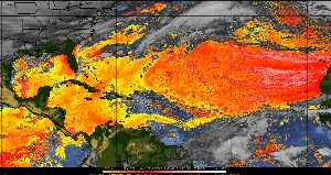 Météo tropicale : Air sec et densité de poussière dans l'air.