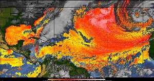 Météo tropicale : Air sec et densité de poussière dans l'air.