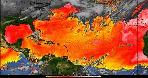 Météo tropicale : Air sec et densité de poussière dans l'air.