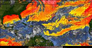 Météo tropicale : Air sec et densité de poussière dans l'air.