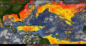 Météo tropicale : Air sec et densité de poussière dans l'air.