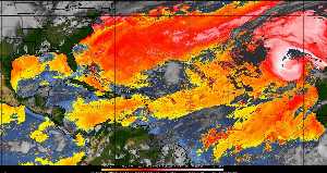 Météo tropicale : Air sec et densité de poussière dans l'air.