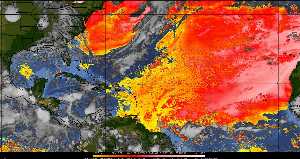 Météo tropicale : Air sec et densité de poussière dans l'air.