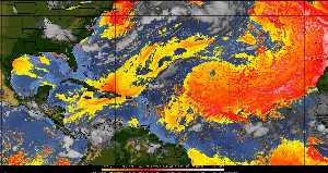 Météo tropicale : Air sec et densité de poussière dans l'air.