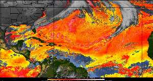 Météo tropicale : Air sec et densité de poussière dans l'air.