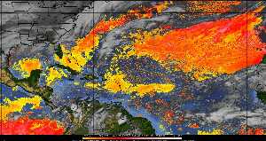 Météo tropicale : Air sec et densité de poussière dans l'air.