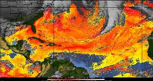 Météo tropicale : Air sec et densité de poussière dans l'air.