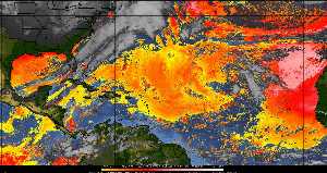 Météo tropicale : Air sec et densité de poussière dans l'air.