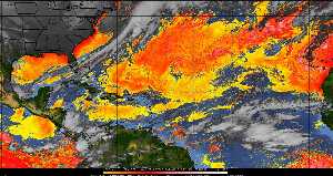 Météo tropicale : Air sec et densité de poussière dans l'air.
