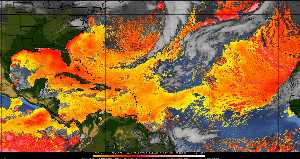 Météo tropicale : Air sec et densité de poussière dans l'air.