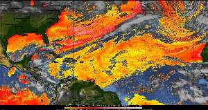 Météo tropicale : Air sec et densité de poussière dans l'air.