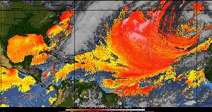 Météo tropicale : Air sec et densité de poussière dans l'air.