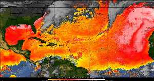 Météo tropicale : Air sec et densité de poussière dans l'air.