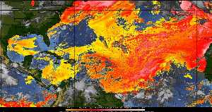 Météo tropicale : Air sec et densité de poussière dans l'air.