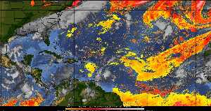 Météo tropicale : Air sec et densité de poussière dans l'air.