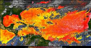 Météo tropicale : Air sec et densité de poussière dans l'air.