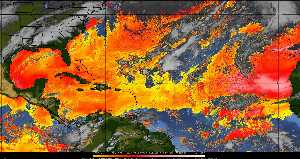 Météo tropicale : Air sec et densité de poussière dans l'air.