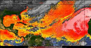 Météo tropicale : Air sec et densité de poussière dans l'air.