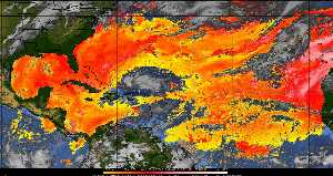 Météo tropicale : Air sec et densité de poussière dans l'air.