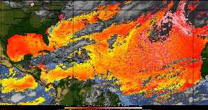 Météo tropicale : Air sec et densité de poussière dans l'air.